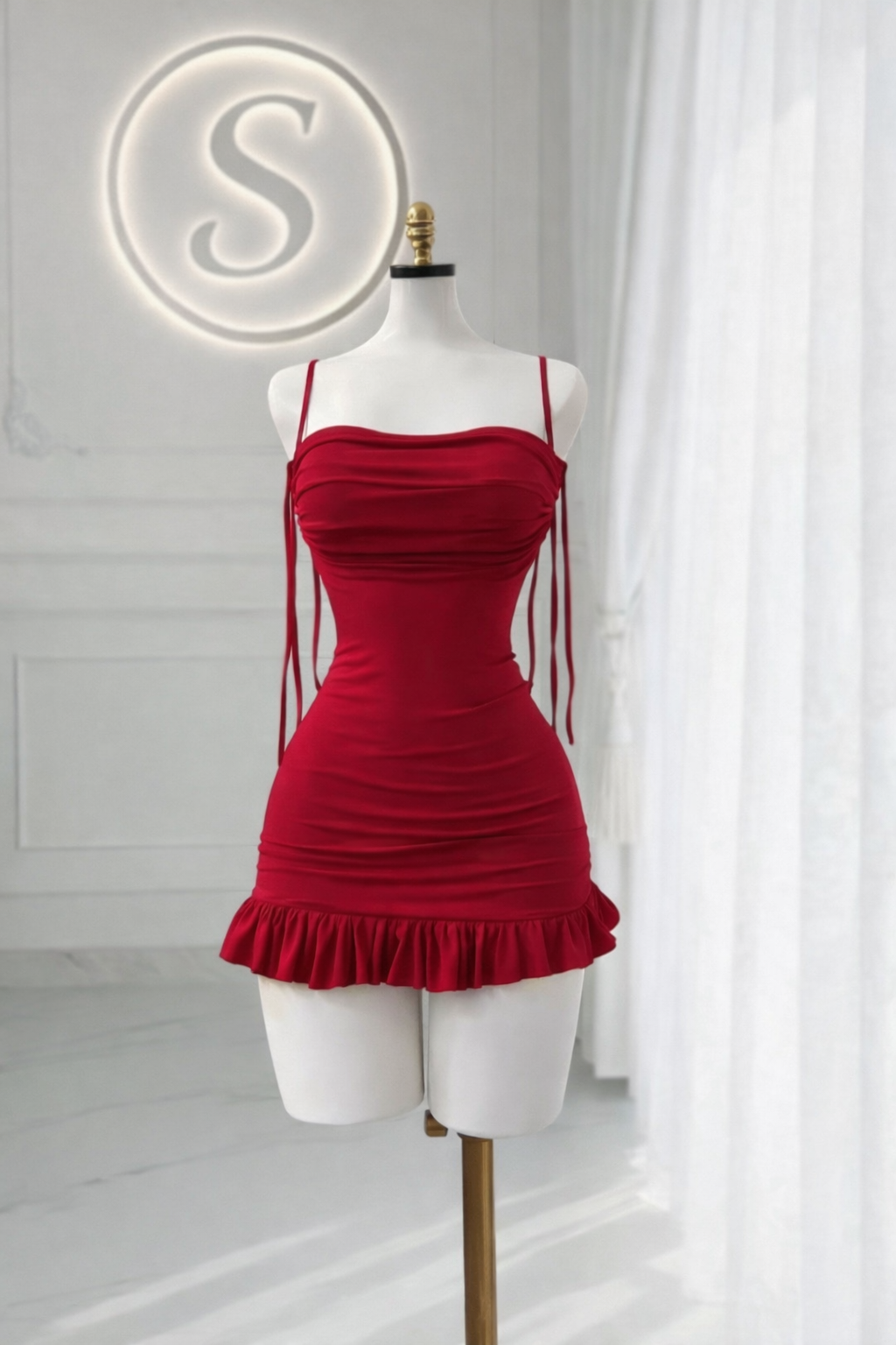 Robe courte plissée